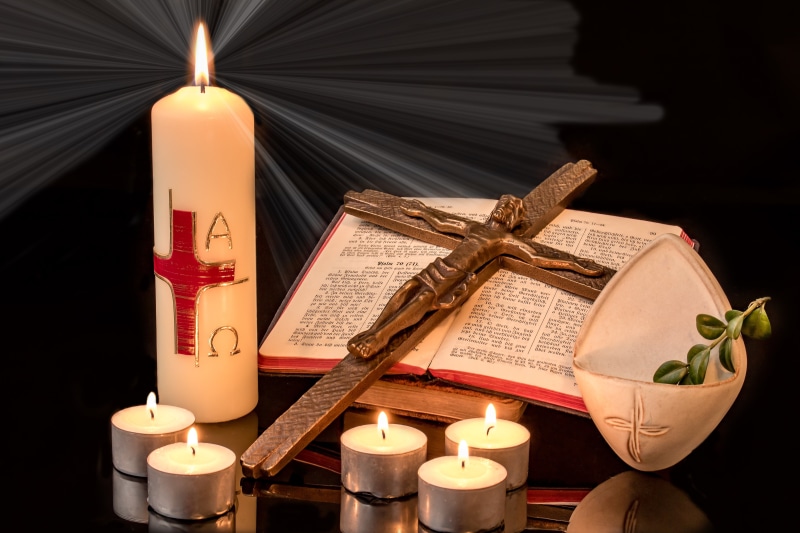 brown, candle, symbols, burning candles, indoors, nature, glowing, hope, light, faith, black background, 5K, palm branch, lights, tea light, holy water boiler