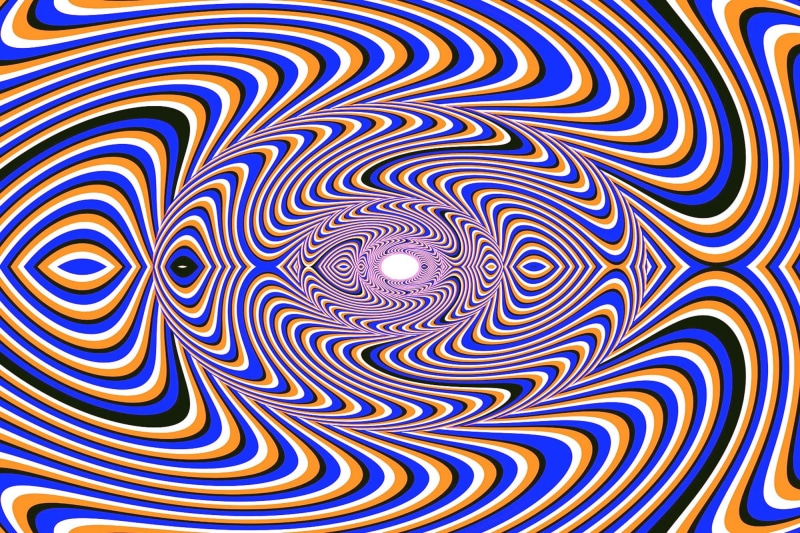optical illusion, red, backgrounds, shape, repetition, multi colored, concentric, lighting equipment, creativity, design, geometric shape, studio shot