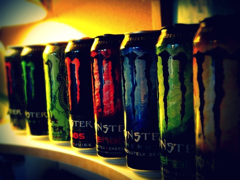 retail, monster, choice, container, lot, close-up, collection, arrangement, Monster Energy, western script, food and drink, no people, in a row, text, still life