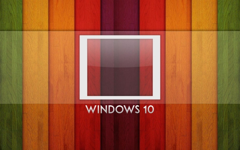 Windows, Rainbow, 720P, Logo, Wood, 10, System, Background, Board