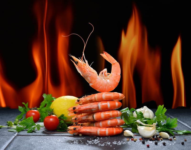 freshness, carrot, root vegetable, nature, fire - natural phenomenon, cherry, dinner, pepper, meal, seafood, burning, barbecue grill, fire, healthy eating