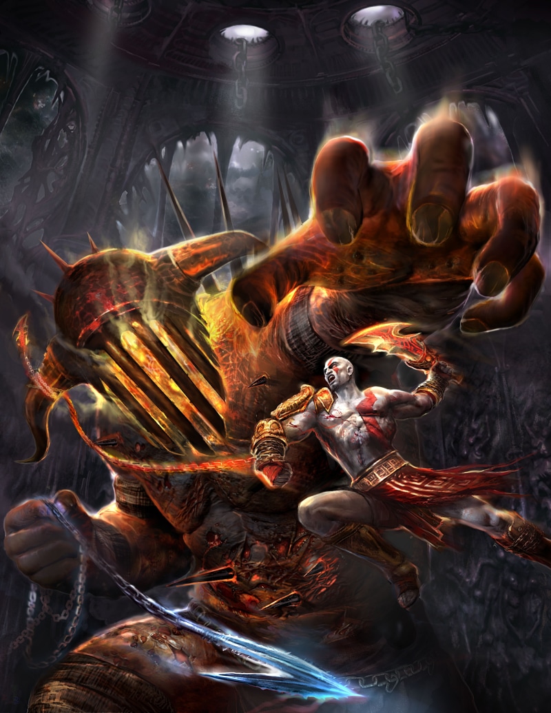 choice, hand, freshness, seafood, indoors, belief, paper, human body part, hd, artwork, game, roasted, wall, close-up, people, God of War, God of War III