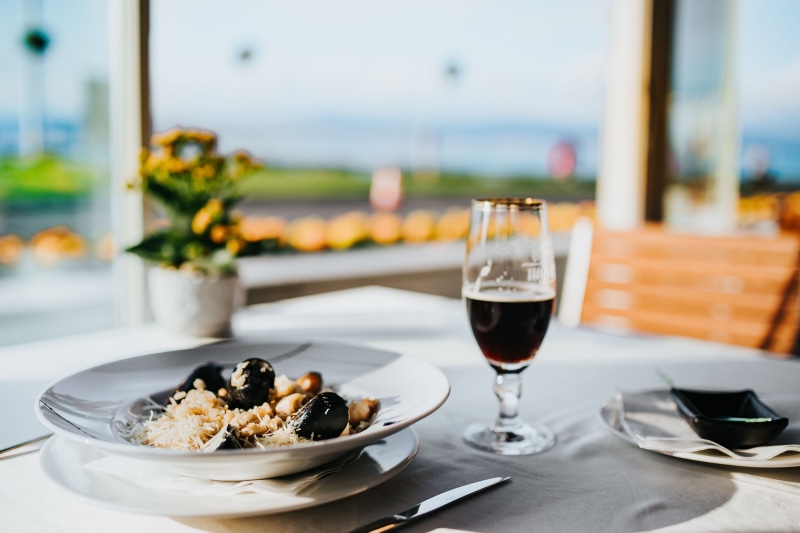 drink, Restaurant, table, gourmet, glass - material, wellbeing, breakfast, drinking Glass, napkin, refreshment, appetizer, wine, lunch, setting, glass
