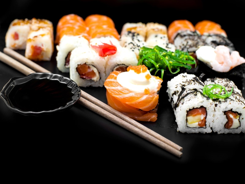 appetizer, rolled Up, toro, caviar, japan, close-up, wellbeing, still life, salmon - seafood, futomaki, rice - Food Staple, wasabi, wasabi Sauce, rolls