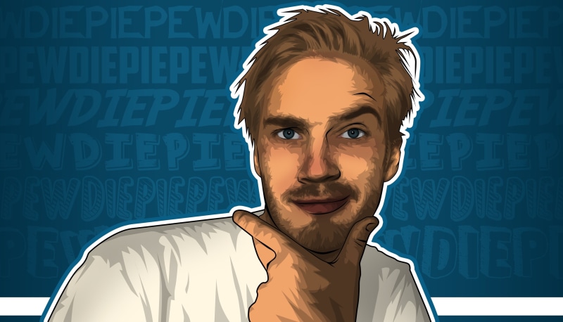 real people, portrait, young adult, headshot, blue, hairstyle, looking at camera, young men, front view, one person, studio shot, adult, text, pewdiepie 4k hd image