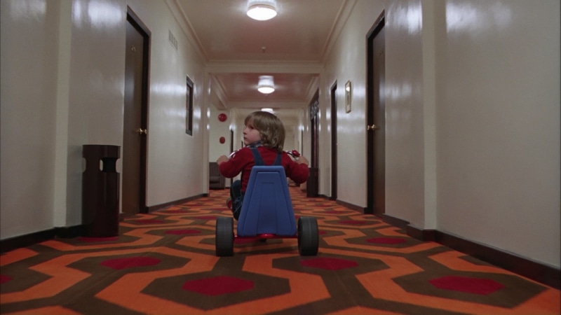 offspring, movies, The Shining, full length, holding, lighting equipment, illuminated, childhood, architecture, building, innocence, front view, tiled floor