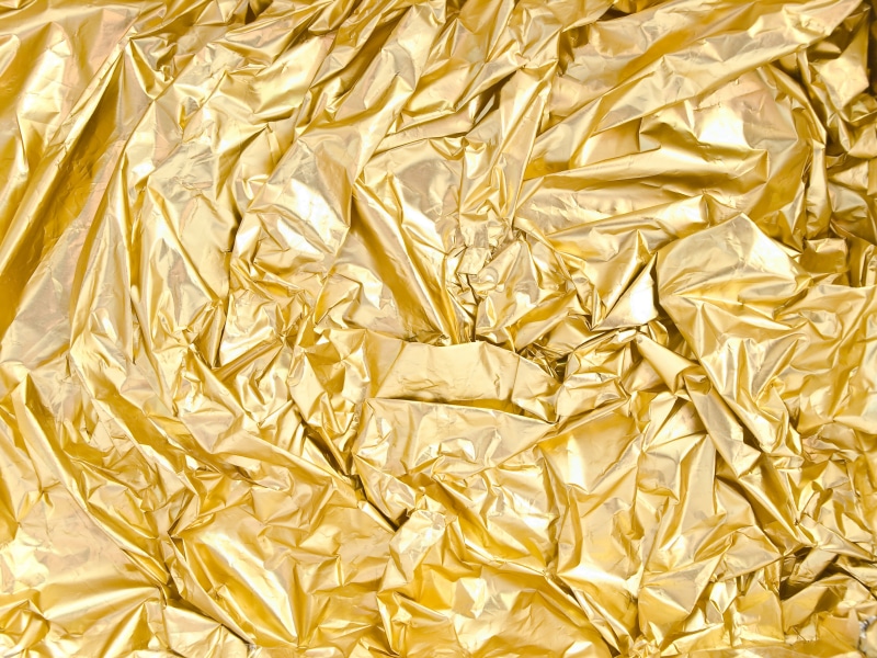 studio shot, rough, gold colored, texture, backgrounds, textile, lights, close-up, Shine, backdrop, luxury, paper, garbage, folded, 5K, pattern, recycling