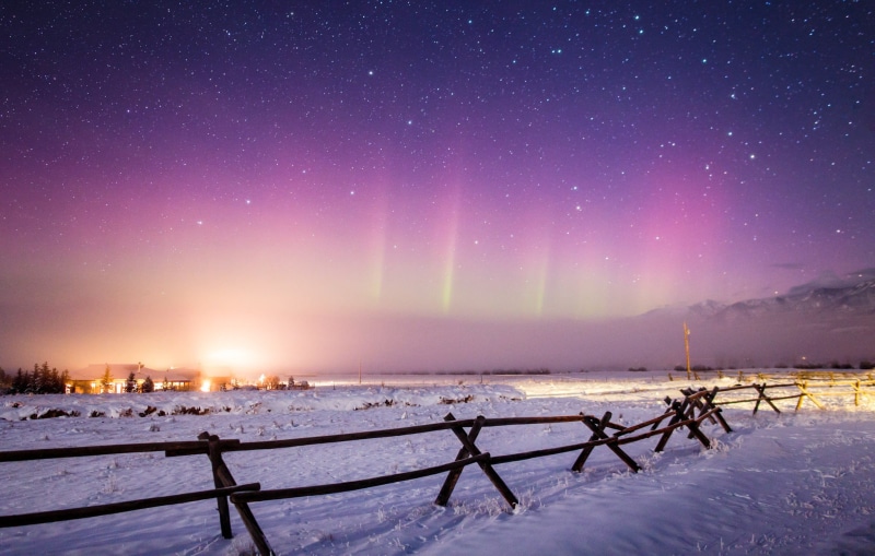 aurora Polaris, snow, night, aurora Borealis, borealis, star - Space, winter, astronomy, 1080P, sky, aurora