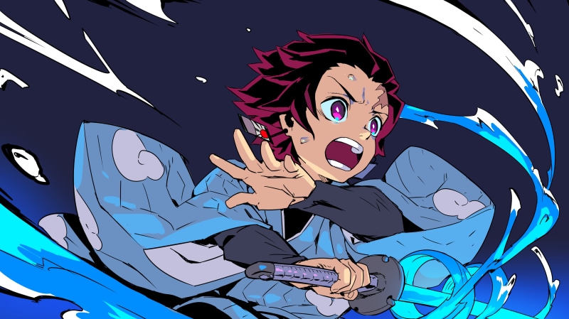 manga, Kuro Ye, screaming, katana, anime boys, open mouth, anime, drawing, hunter, artwork, Kimetsu no Yaiba, illustration, 4K, digital art, 2D, weapon