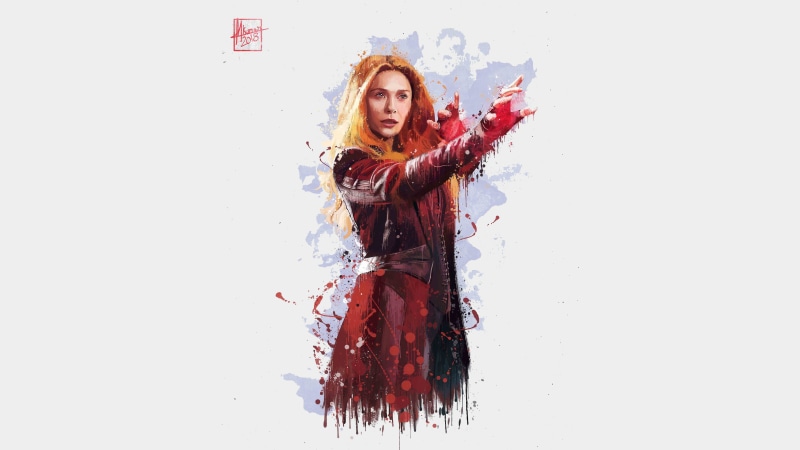 happiness, adult, emotion, portrait, studio shot, 4k, beautiful woman, clothing, 2018 movies, scarlet witch, indoors, young adult, hair, looking at camera