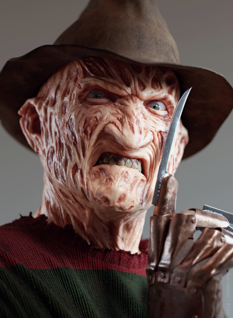 horror, ArtStation, 2K, artwork, Freddy Krueger