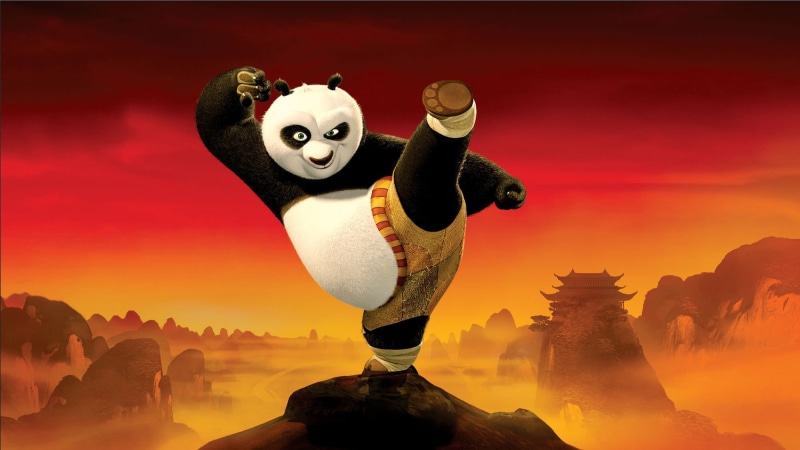 sunset, celebration, po, sky, creativity, representation, Kung Fu Panda, fu, group of animals, animal wildlife, digital composite, 1080P, no people, red