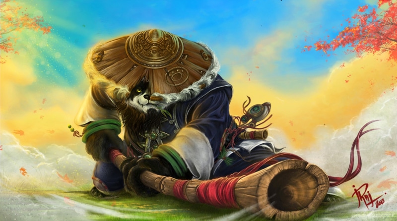 spirituality, Mist of Pandaria, human representation, sky, World of Warcraft, craft, illustration, one person, belief, 1080P, real people, clothing, Panda