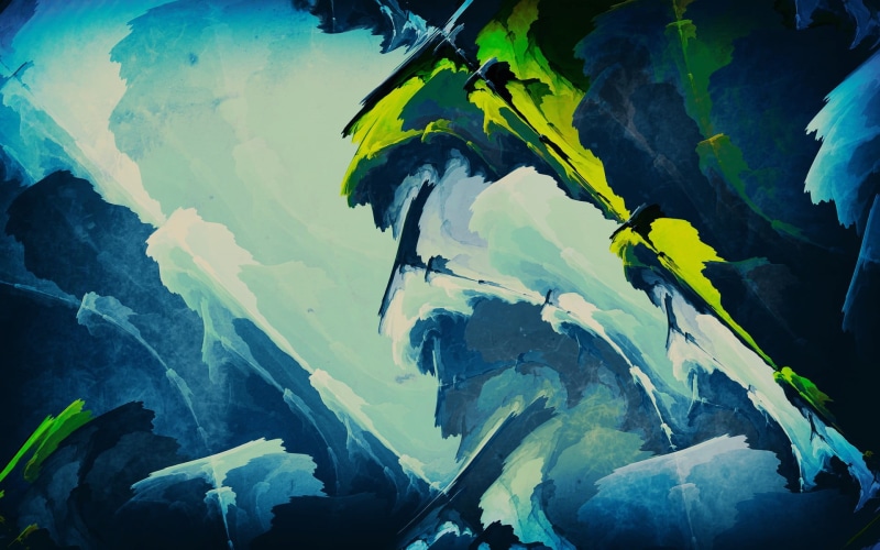 close-up, nature, sky, mountain, digital, no people, scenics - nature, edited, day, tranquility, abstract, blue, leaf, green color, non-urban scene
