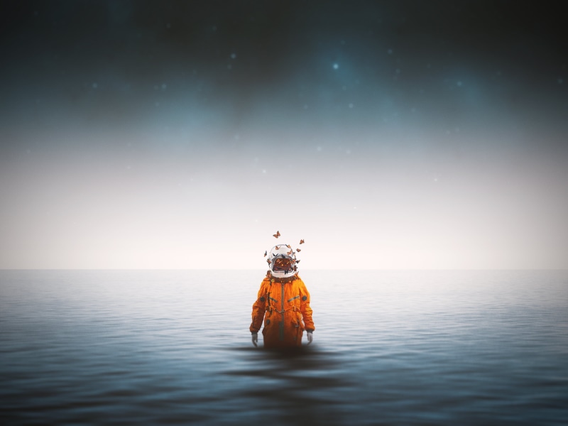 sea, sunlight, freedom, lifestyles, sky, no people, nature, young Adult, summer, beauty In Nature, recreational Pursuit, sun, copy Space, back Lit, women