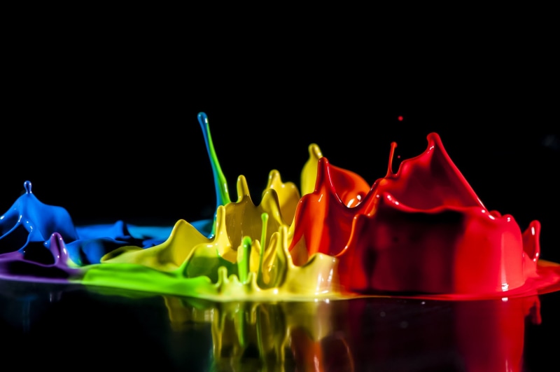 glass, assorted, abstract, close-up, no people, studio shot, red, illuminated, multi Colored, splash, splashing, burning, 1080P, green color, reflection