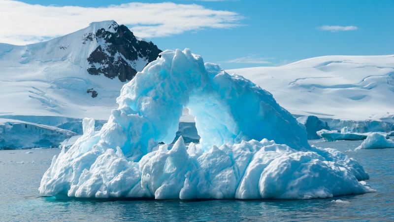 polar ice cap, glacial landform, hill, arctic ocean, water, melting, arctic, 4K, ice cap, snow, nunatak, ice, freezing, sea ice, iceberg, cold, antarctica