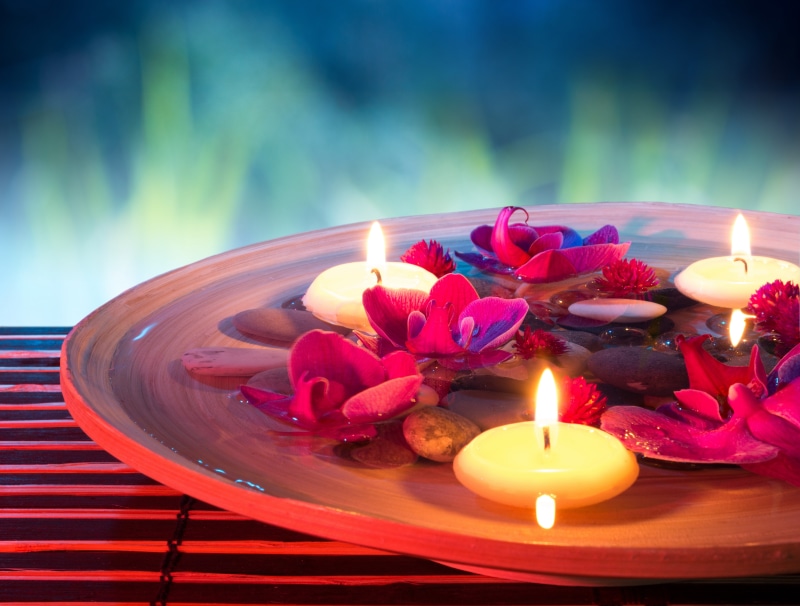 massaging, romance, Spa stones, candle, body Care, aromatherapy, wellbeing, focus on foreground, petal, spirituality, alternative Therapy, beauty Treatment