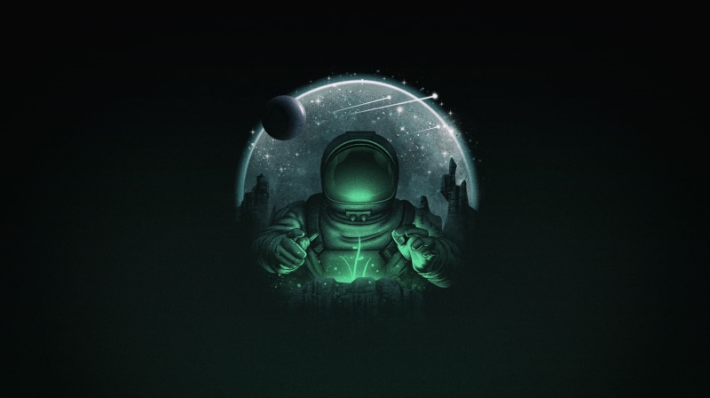 The suit, by Vincent Trinidad, by Vincenttrinidad, Minimalism, Life in outer space, 1080P, Background, Sign of Life, Art, Space, Vincenttrinidad, Vincent Trinidad
