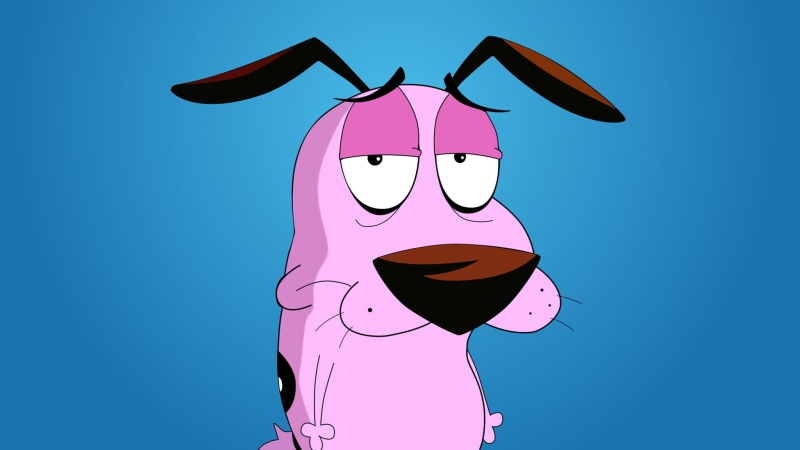 cowardly, 1080P, dog, courage