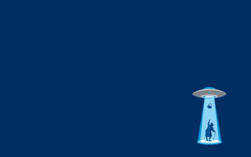 aliens, no people, illuminated, healthcare and medicine, nature, blue background, single object, alien abduction, humor, old people, colored background