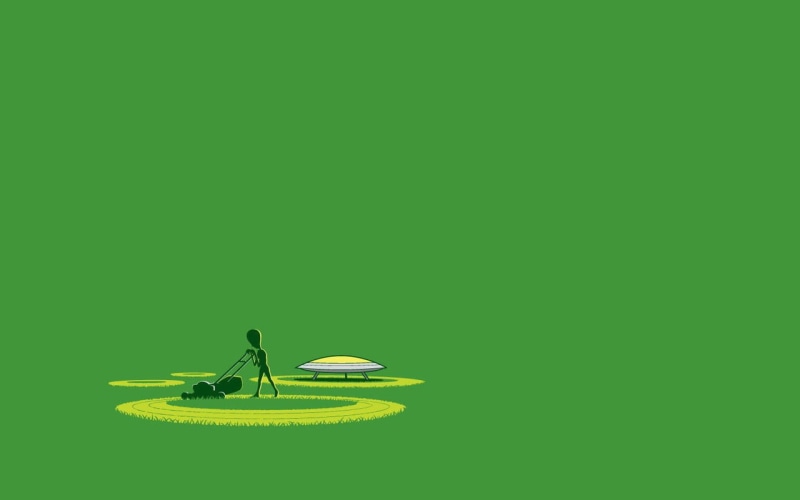 hat, lawn, 720P, aliens, nature, studio shot, green color, colored background, circle, graphics, no people, man, green background, copy space, minimalism