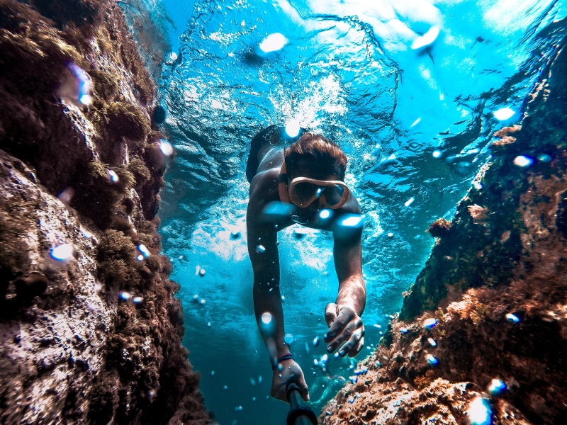 Ocean, Underwater, Scuba diving, 4K, 4K