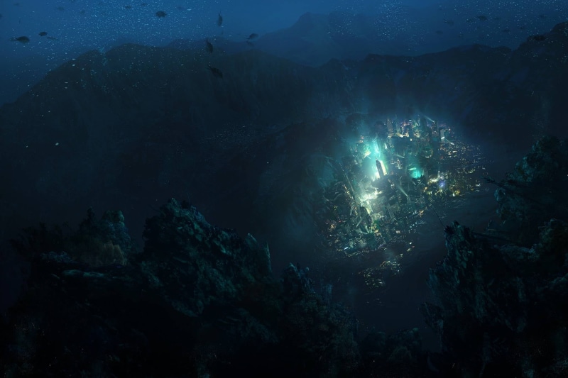 no people, pacific Ocean, micronesia, scuba Diving, video games, underwater Diving, sky, water, fish, mountain, scenics - nature, outdoors, land