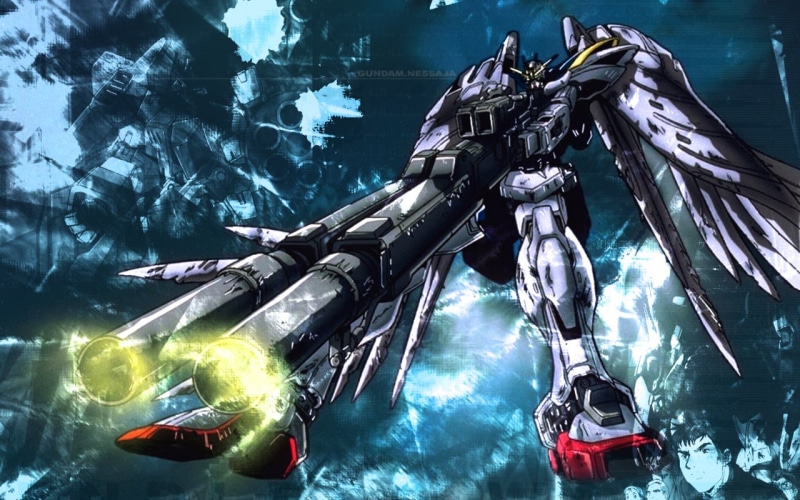 Heero Yuy, nature, anime, heero, aquatic sport, 720P, scuba diving, diving suit, adventure, robot, diving equipment, Wing 0, motion, transportation, aqualung - diving equipment