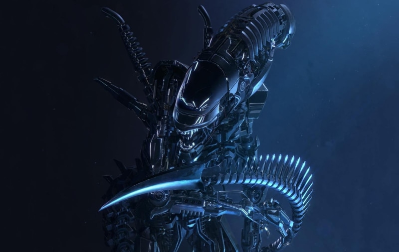 water, adventure, indoors, swimming, black background, close-up, undersea, aliens, technology, sea, underwater, marine, 1080P, no people, Xenomorph, nature