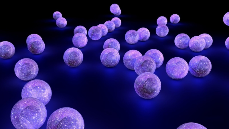 sea, animal, animals in the wild, CGI, 3D, jellyfish, sea life, purple, no people, black background, marine, studio shot, group of animals, sphere, nature