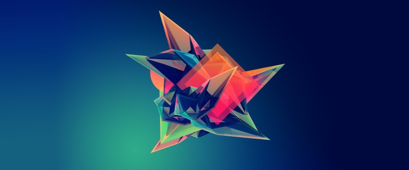 2K, craft, blue, mid-air, shape, origami, Justin Maller, toy, flying, colored background, sky, abstract, geometric, art and craft, pink, nature, paper