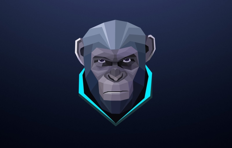 Polygon, Monkey, 1080P, Facets, Abstract