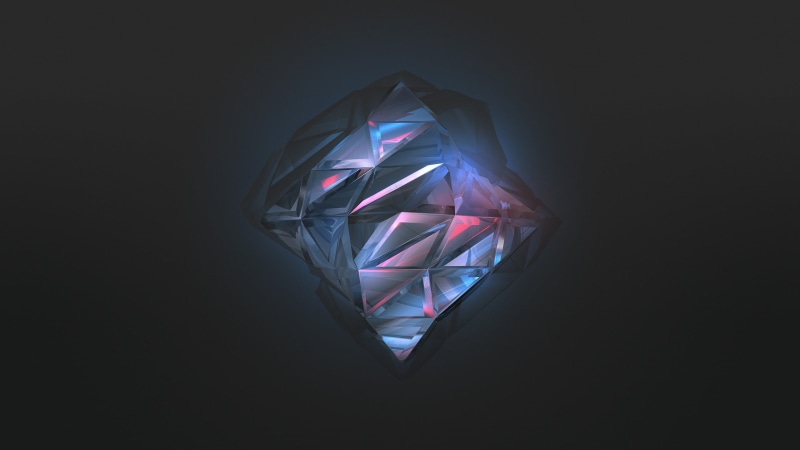 glass - material, logo, Facets, indoors, crystal, design, single object, abstract, glowing, lighting equipment, digital art, illuminated, jewelry, no people