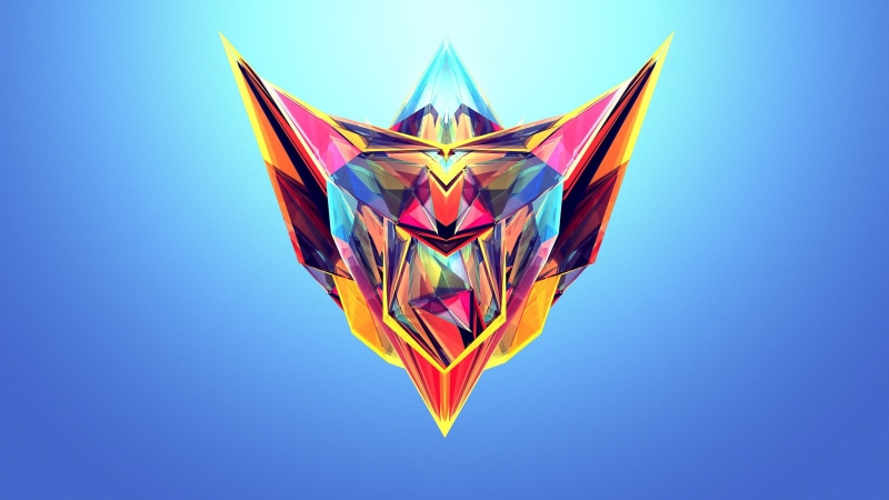 Justin Maller, colorful, artwork, gradient, 2K, abstract, Facets, digital art