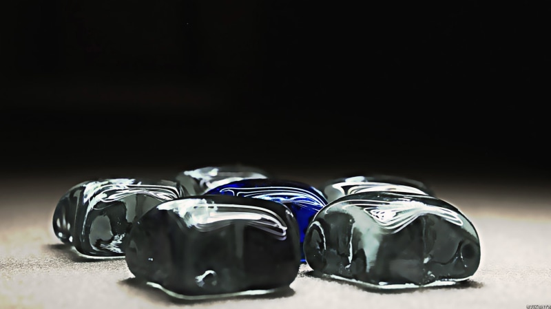 Crystal, Blue, Artistic, Abstract, 1080P, Pentagon