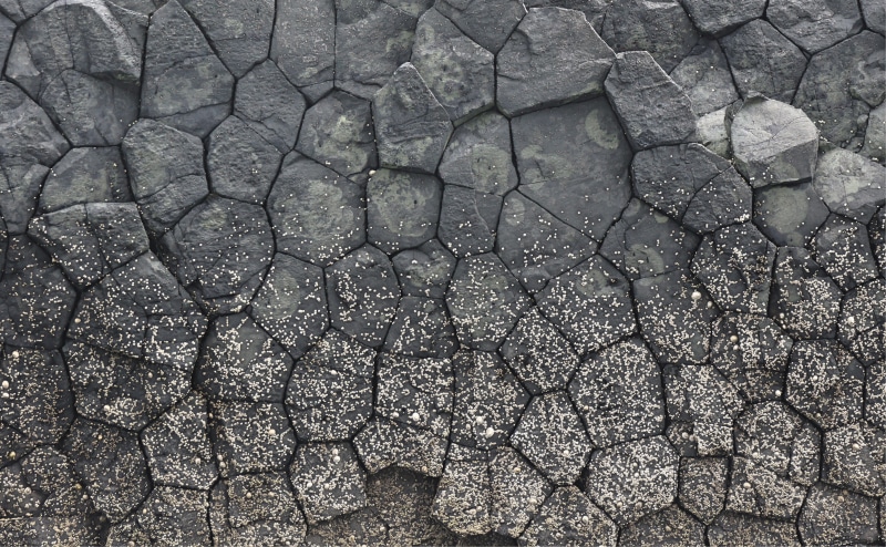 outdoors, cracked, solid, stone, high angle view, pattern, climate, full frame, day, backgrounds, directly above, hexagon, drought, rough, staffa, united kingdom