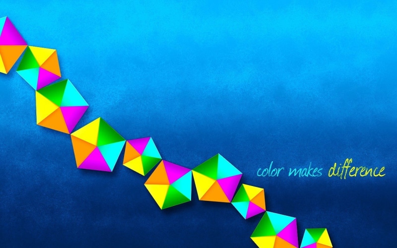 Colorful, close-up, shape, creativity, triangle shape, blue background, art and craft, in a row, communication, abstract, studio shot, design, variation
