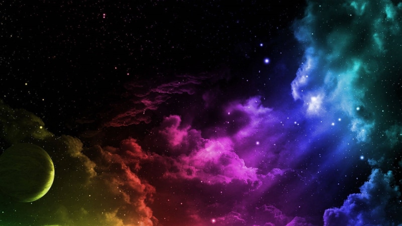 galaxy, nebula, 1080P, colorful, fantas space art, universe, space art, sky, visual effects, multicolored, planet, rainbow colored