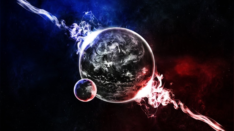 earth, graphics, visual effects, space art, moon, sky, space, world, phenomenon, 4K, darkness, atmosphere, universe, fantasy art, planet