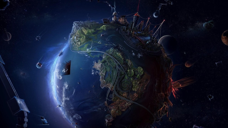 swimming, no people, illuminated, plant, water, world, screenshot, animals in captivity, earth, sea, computer, undersea, animal, visual effects