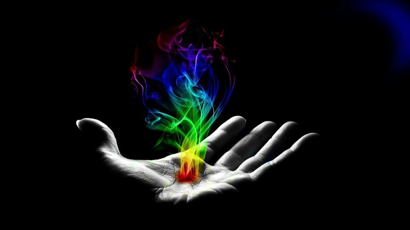 digital art, art, black magic, hand, wicca, multicolor, 1080P, smoke, fantasy art, glamor, special effects, magic, colorful, evil, fantasy, spell, imagination