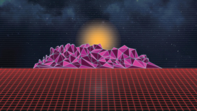 red, pattern, light, magenta, synthwave, day, neon, chillwave, digital composite, 4K, special effects, outrun, art and craft, moon, graphic design, pink color