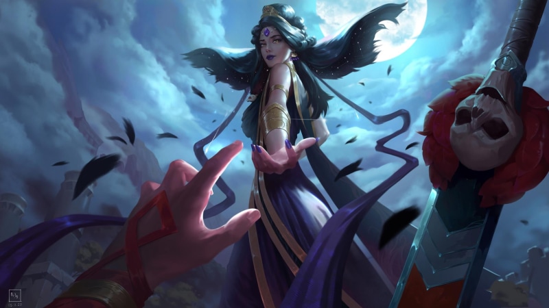 Zagreus (Hades), Hades (Nyx), Hades (Game), moon rays, 1080P, feathers, black hair