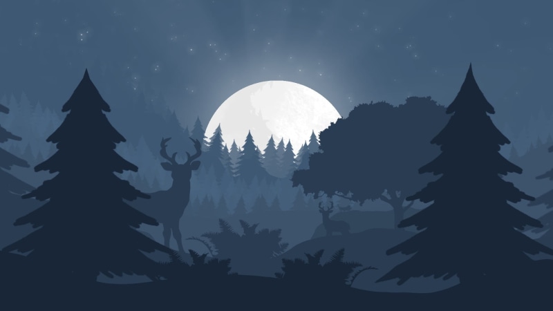 sky, silhouette, outdoors, deer, built structure, travel destinations, place of worship, building, moon, no people, religion, nature, architecture, 1080P