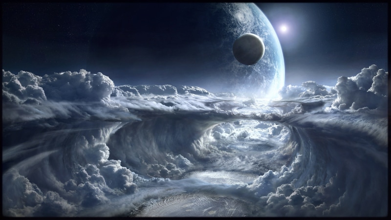 moonlight, outdoors, planet earth, 4K, sea, space, nature, space exploration, planet - space, science, power in nature, moon rays, auto post production filter