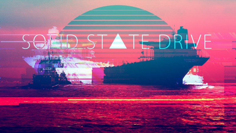vaporwave, 1080P, pixel art, 1980s, artwork, vapor, video tape, ship, VHS, glitch art