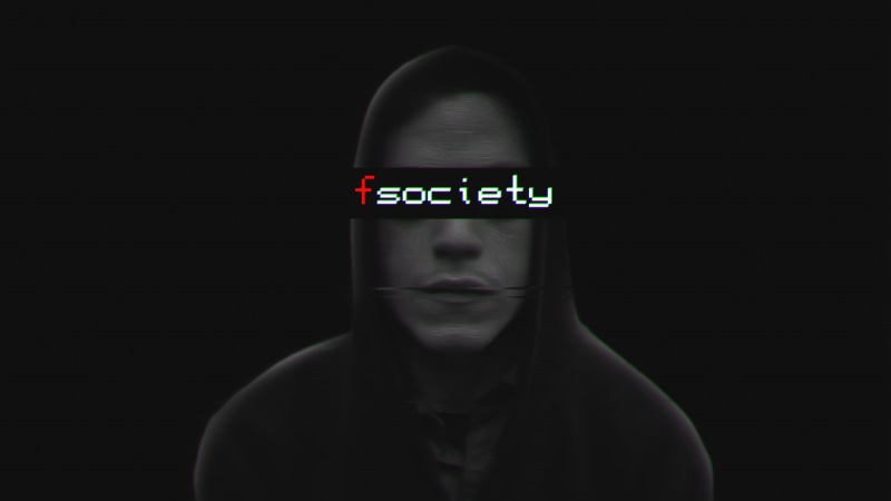 TV, Mr. Robot, monochrome, face, Elliot (Mr. Robot), black background, fsociety, simple background, 1080P