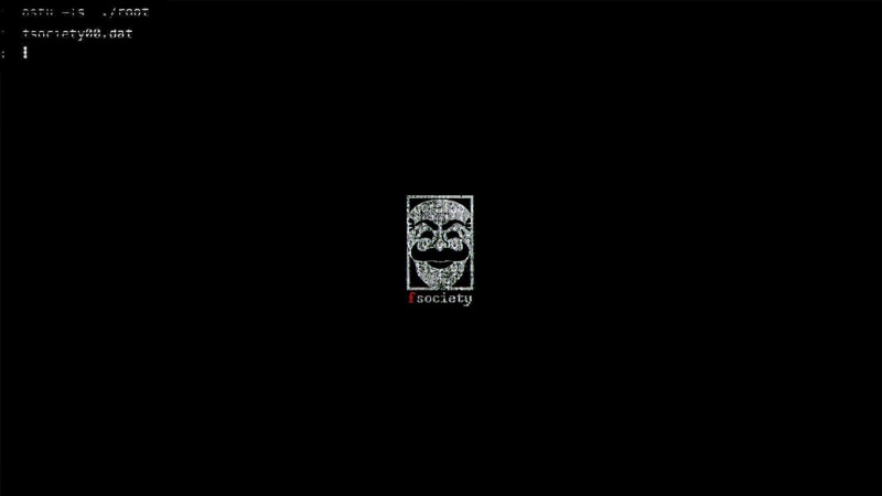 fsociety, Mr. Robot, black background, hacking, 1080P