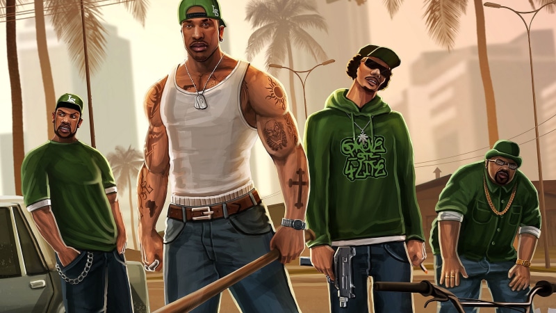 men, outdoors, crime, togetherness, people, casual clothing, sports Race, leisure activity, smiling, women, competition, Grand theft auto, males, CJ, day